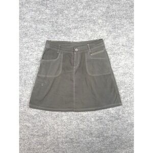 Kuhl Women's Outdoor Cargo Skirt Gray Size 10 Utility Pockets Hiking Travel